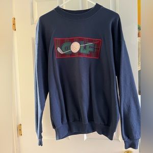 Vintage blue golf crew neck sweatshirt